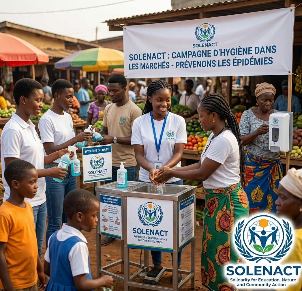 Hygiène de Base : SOLENACT Équipe et Sensibilise dans les Marchés